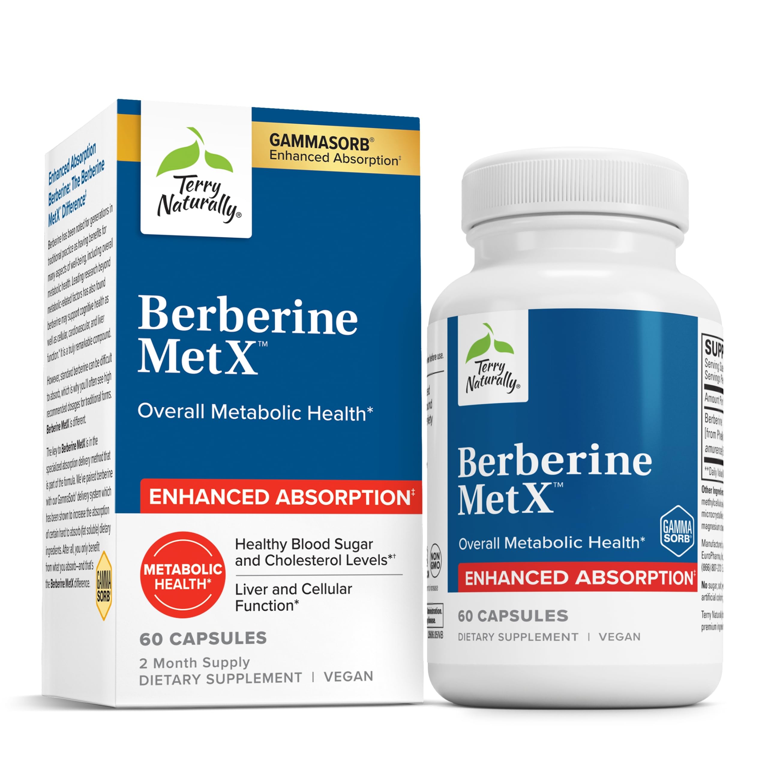 Berberine MetX, Ultra Absorption, 60 Capsules by Terry Naturally