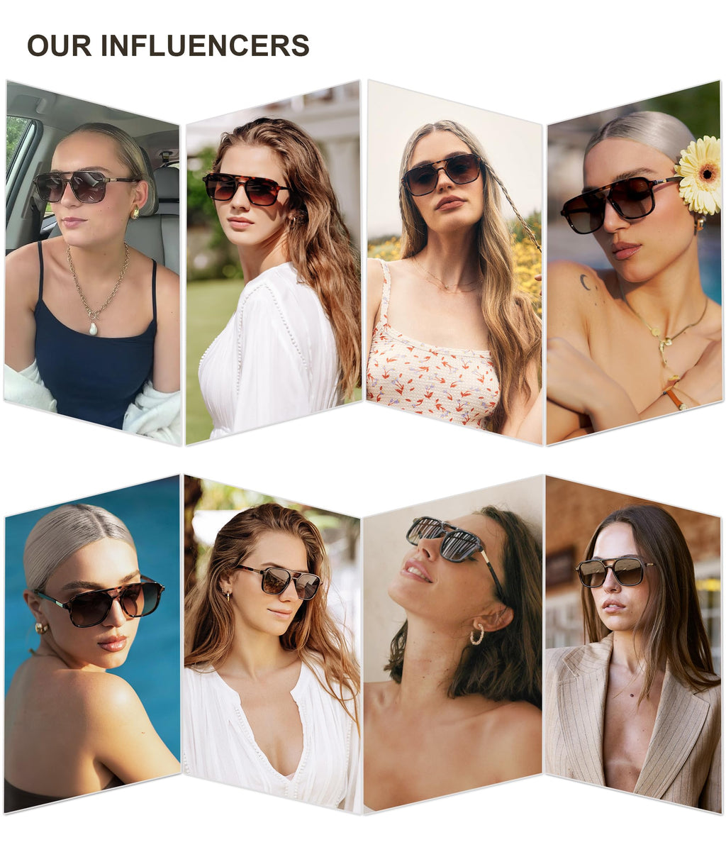 SOJOS Retro Aviator Sunglasses Women Men Trendy Rectangle Shades SJ2202C3