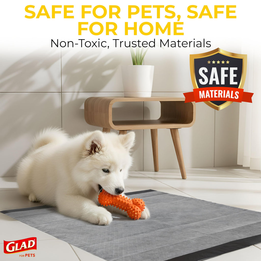 Glad for Pets, Activated Carbon Disposable - Dog Pee Pads, 100 Count Large