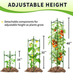TCBWFY 4-Pack 48-Inch Adjustable Tomato Cages, Heavy-Duty Metal Plant Support Trellis for Garden and Pots, DIY Tomato Stakes, Height Adjustable 16 to 192 Inches