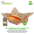 Stock Your Home 12 x 12 Grease Proof Deli Wrappers (500 Pack) - Pre Cut Natural Wax Paper Sheets - Recyclable Food Basket Liners -Kraft Deli Squares For Sandwiches, Lining Wire Food Baskets, Food Tray