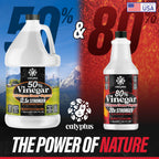 Calyptus 80% Pure Concentrated Vinegar | Ultra-Performance (20X) Power | Technical Grade | Dilutes Easily to 5% Acidity (1 Cup per Gallon) | Home and Outdoor Cleaning Concentrate | 2 Quart
