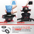 Shop-Vac 5430112 Wet/Dry Vacuum, 4 Gallon, 4 Peak HP, 1-1/4 Inch Diameter x 6 Foot Hose, 10 Foot Cord, Ideal for Jobsite, Garage, Workshop & Home