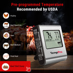 TempPro TempTrack Large LCD Digital Meat Thermometer for Cooking