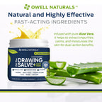 OWELL Naturals Drawing Salve – Fast Acting for Ingrown Hairs, Boils, Bumps, Cysts & Splinters – Clear Non-Staining Formula for Bikini Line, Underarms & Sensitive Skin – 4 oz