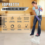 IOPRETTY Commercial Mops for Floor Cleaning - Looped-End Heavy Duty Wet Mop