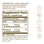 Solgar Biotin 5000 mcg,100 Veg Caps-Promote Healthy Skin,Nails&Hair-Supports Energy Production,Protein,Carbohydrate&Fat Metabolism-Vitamin B-Non GMO,Vegan,Gluten Free-100 Servings,(Pack of 2)