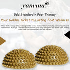 Yamuna Body Rolling Foot Wakers Gold – Foot Massager and Exercise Equipment for Balance, Circulation, and Plantar Fasciitis Relief – Yamuna Balls Kit with Online Instructional Video