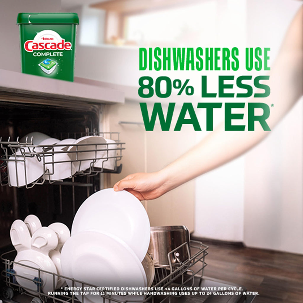 Cascade Complete Dishwasher Pods, Dishwasher Detergent, Dish Detergent Tab Tablets, Fresh, 100 Count (Packaging May Vary)