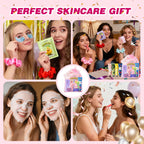 100 PCS Spa Party Supplies for Girls , Spa Party Favors Include Face Masks Skincare, Hand Cream, Lip Balm, Under Eye Patches, Lip Mask and Foot Bath Bombs, Spa Birthday Sleepover Party Supplies