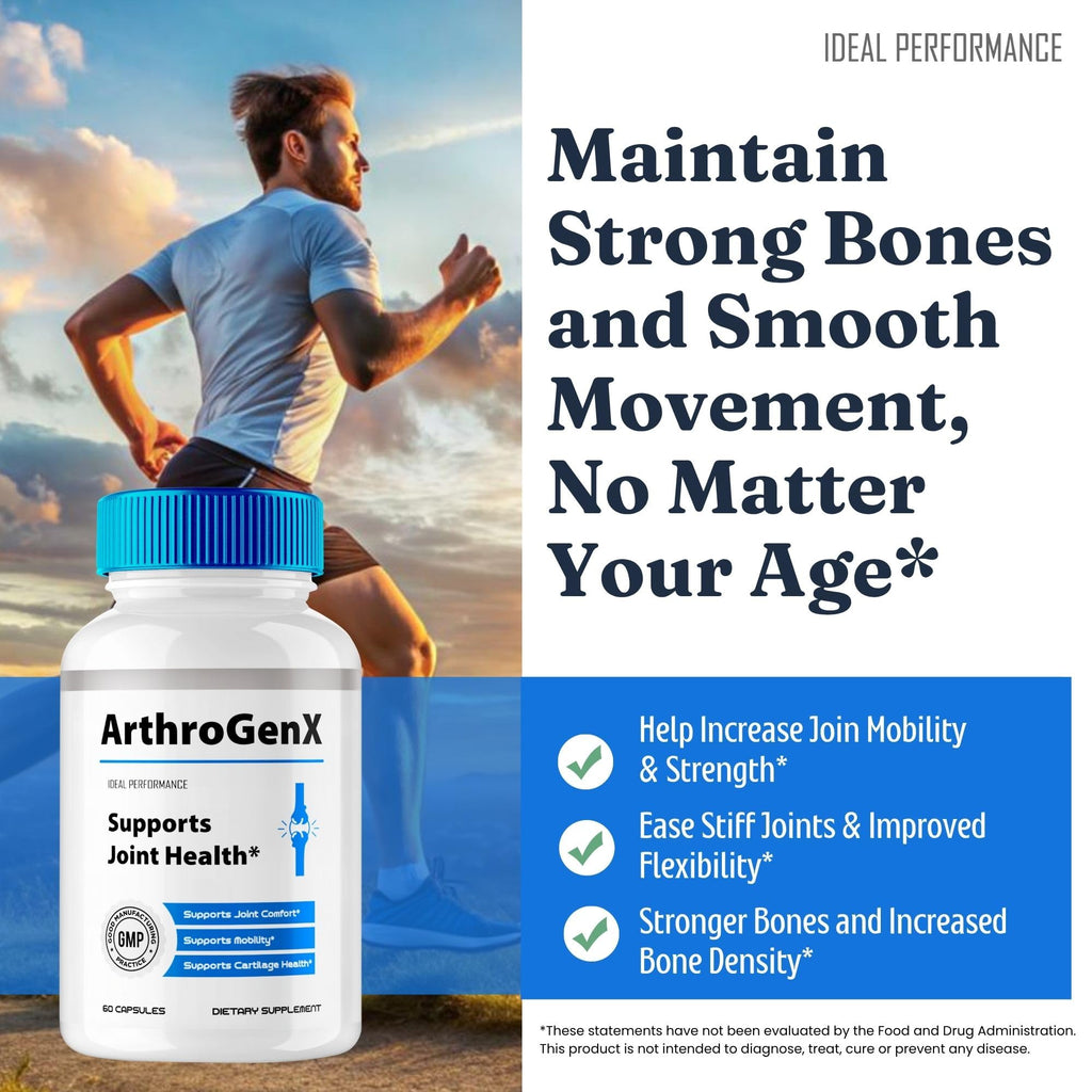 ArthroGenX Joint Supplement Capsules, Official ArthroGenX Maximum Joint Relief Pills, Maximum Strength, Natural Support Joint Flexibility, Comfort & Movement, Arthro Gen X Reviews (3 Pack)