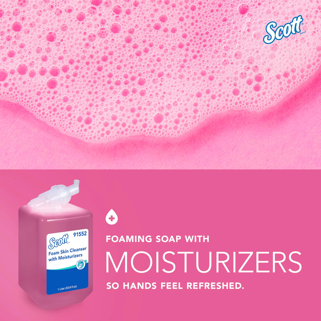Scott Professional Hand Soap with Moisturizers, 6 Refills, 1.0 L (91552)