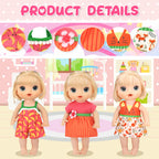 ECORELF 10 Set Alive Baby Doll Clothes, Doll Clothes for 10-12 Inch Girl Dolls Outfits Accessories Include Cute Jumpsuit, Skirts