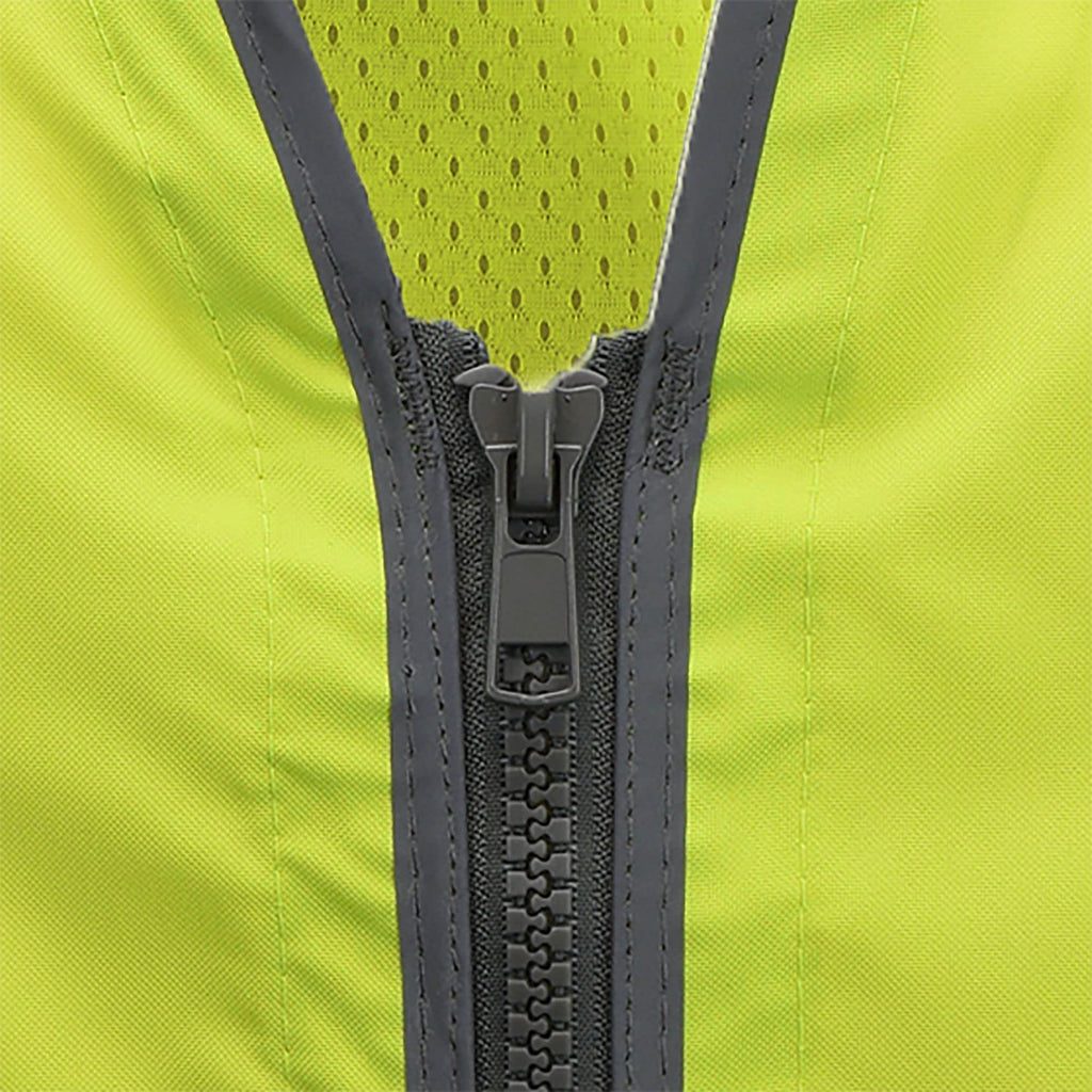 Radians SV55 Class 2 Heavy Woven Two Tone Engineer Vest With Padded Neck To Support Extra Weight In Cargo Pockets, Green, Medium