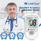 G-425-1 Blood Glucose Monitor Kit, 100 Test Strips &100 Lancets, 1 Control Solution, 1 Blood Sugar Monitor, 1 Lancing Device, Diabetes Testing Kit, No Coding, Large Display, Glucometer for Home Use
