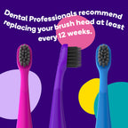 BURST Genuine Replacement Heads for Kids Electric Toothbrush (Pink/3 Pack) | Perfect Fit | Ultra Soft Bristles | 9 Months of Supply