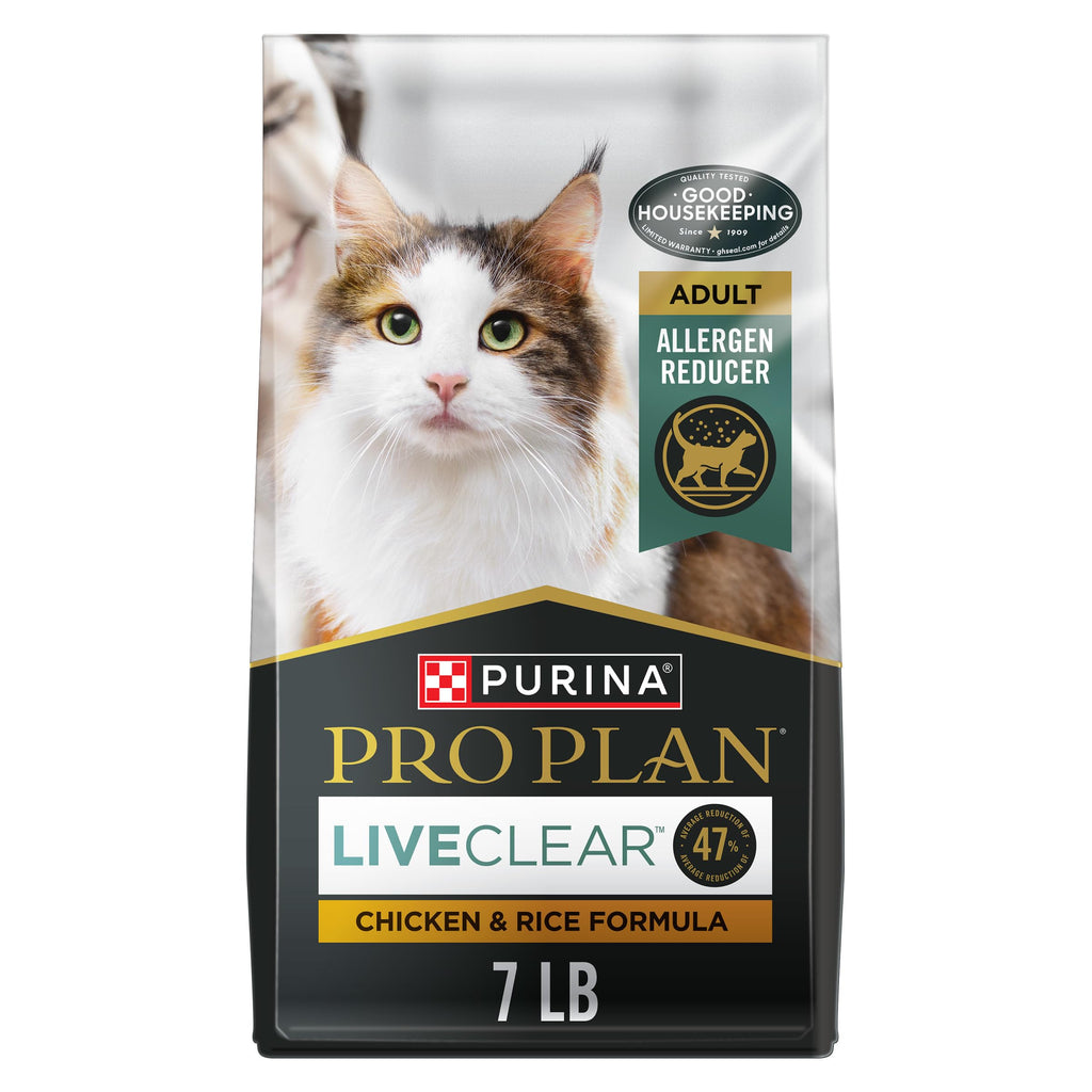 Purina Pro Plan LiveClear Allergen Reducing Dry Cat Food, Chicken, 7 lb
