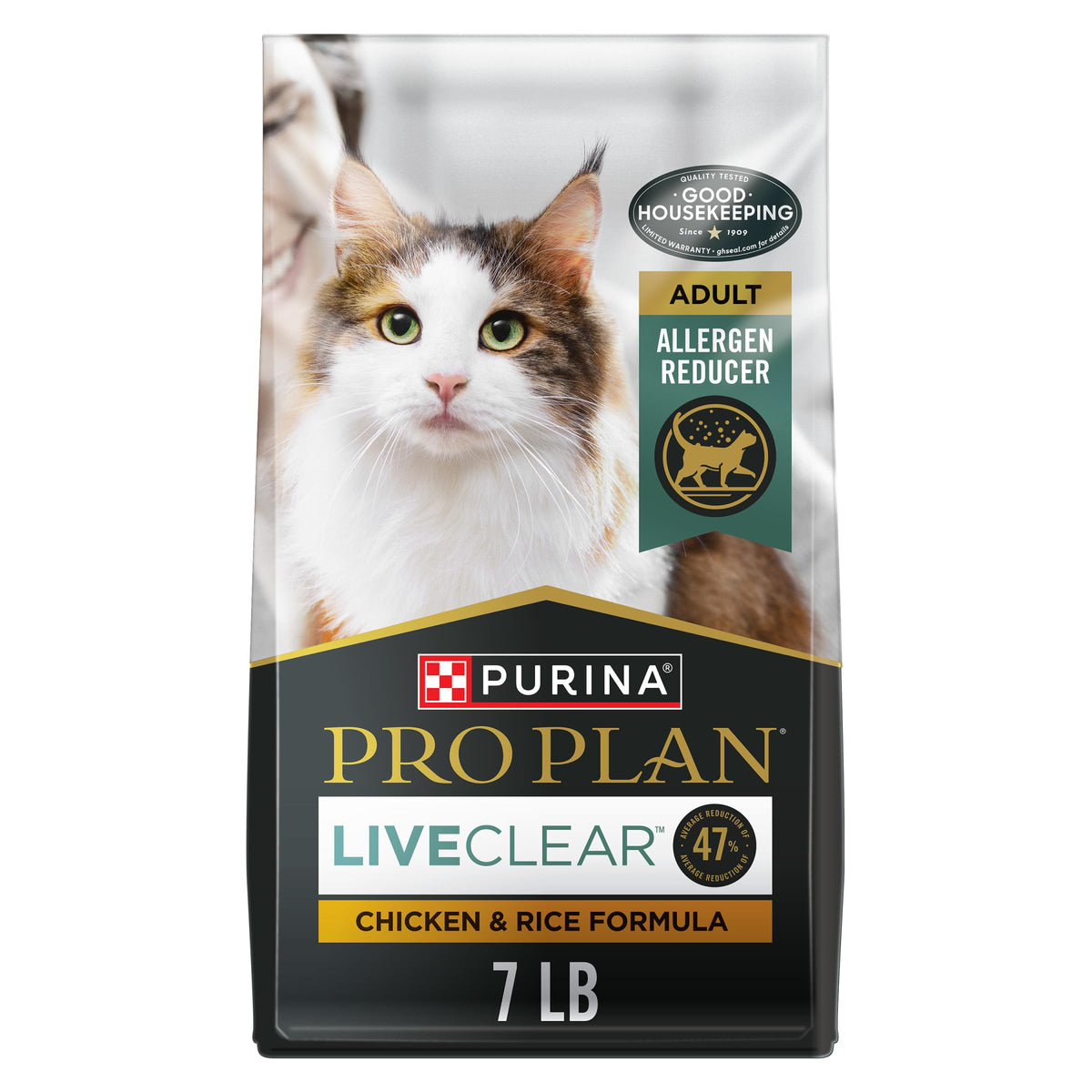 Purina Pro Plan LiveClear Allergen Reducing Dry Cat Food, Chicken, 7 lb