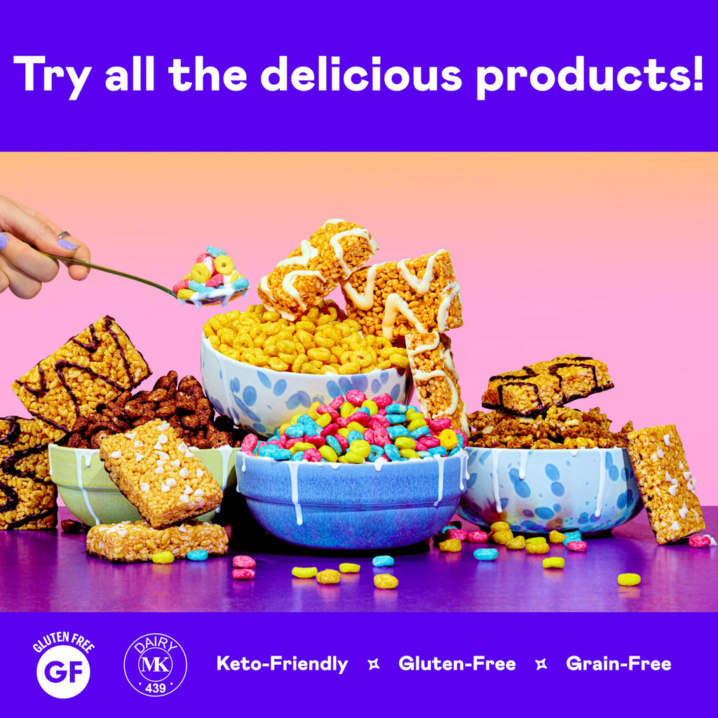 Magic Spoon Treats - 8 High Protein Bars, Blueberry Muffin - High Protein Gluten Free Snack - Sugar & Gluten Free Protein Cereal Bar - Low Carb & Keto Friendly - Healthy Snacks for Adults