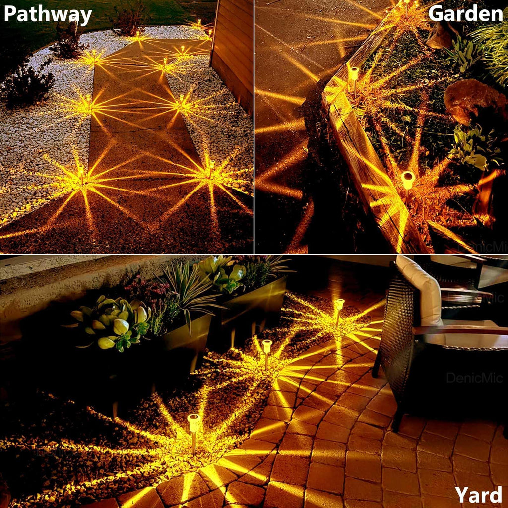 DenicMic Solar Halloween Lights Outdoor 10 Pack Fall Decorations for Home