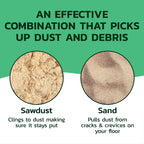 Gritty Green Sweeping Compound with Sand – Effective Dust Control on Cement & Unfinished Floors, Grit and Sand Breaks Up Loose Dust for an Even Deeper Clean, Oil Free, Made in USA (8.4 lbs)
