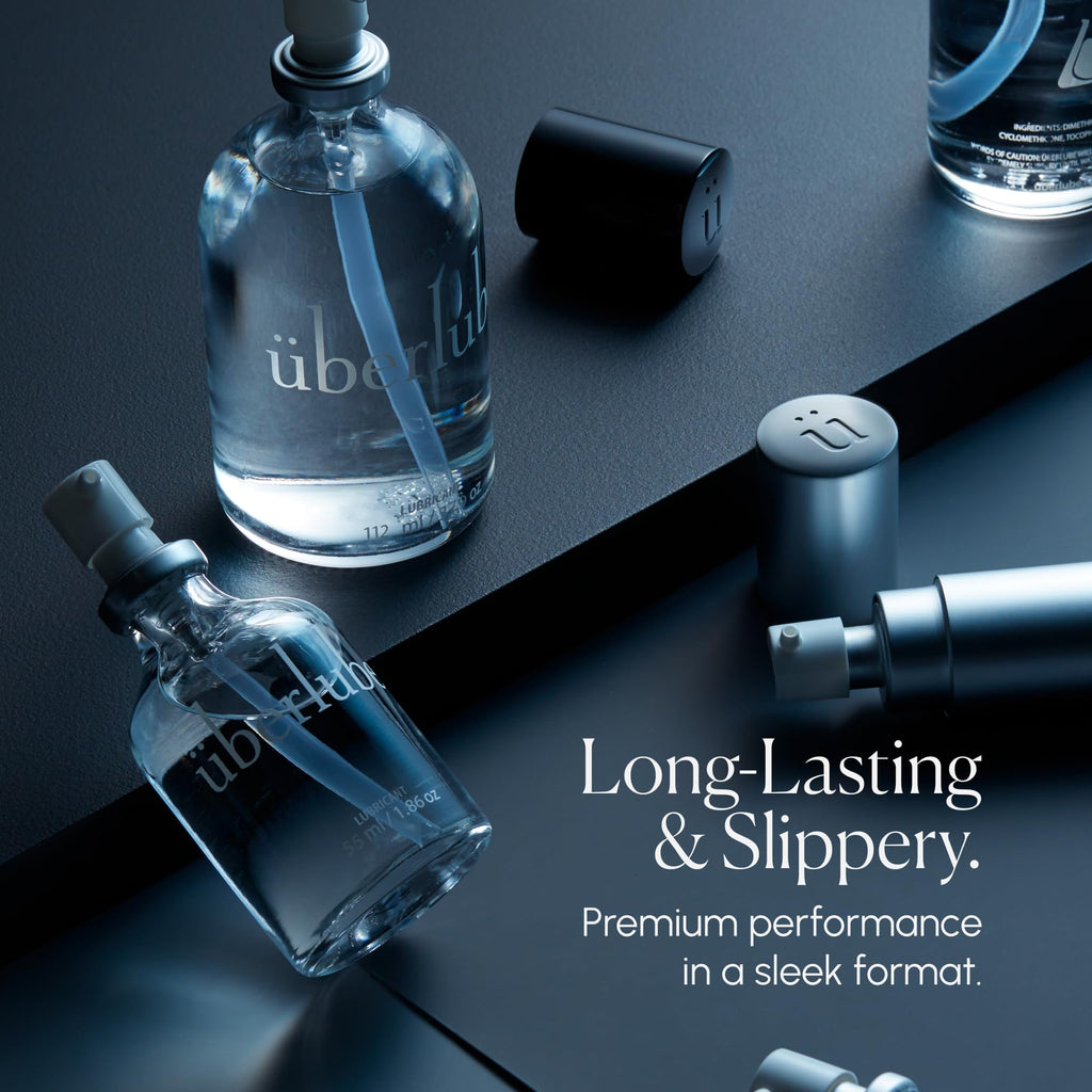 Überlube Luxury Lubricant | Latex-Safe Natural Silicone Lube with Vitamin E | Unscented, Flavorless, Zero Residue, Works Underwater - 112ml