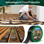 Felizshop Joist Tape, 1-5/8" x 50' Deck Joist Tape, Waterproof Butyl Tape, Self-Adhesive Deck Butyl Tape, Butyl Flashing Tape,Joist Tape Decking for Protect Beams and Wood Decks (8 Rolls)