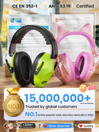 Dr.meter Ear Muffs for Noise Reduction: 27.4SNR Noise Cancelling Headphones for Kids Adults, EM100 Adjustable Hearing Protection Earmuffs for Monster Jam, Autism Sensory, Concerts, Fireworks- 3PACK