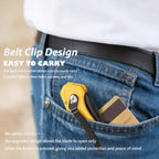 REXBETI 12-Pack Folding Pocket Utility Knife, SK2 Box Cutter, 32 Blades