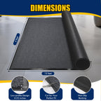 Extra Large Indoor/Outdoor Entrance Mat - 4 x 15 Feet, Rubber Border Door Mat Heavy Duty, Waterproof, Low-Profile, Easy to Clean, Rubber Entry Mat,Commercial Floor Mat, Charcoal Grey