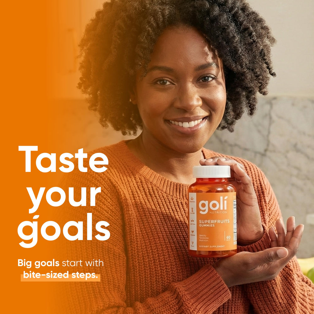 Goli Nutritional Supplement, SuperFruits Beauty Gummy Vitamin - 120 Count - Collagen-Promoting Ingredients - Mixed Fruit, Vegan, Plant-Based, Non-GMO, Gluten & Gelatin Free