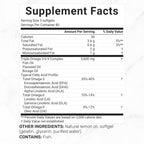 Triple Omega 3-6-9 Fish Oil Supplements 3,600mg – 240 Softgels with Flaxseed Oil & Borage Oils Complex – High EPA + DHA – Burpless Pills, Lemon Flavored, Wild Caught – Heart, Joint, & Brain Support