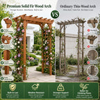 ScienGarden Solid Fir Wood Garden Arch Trellis for Climbing Plants Outdoor
