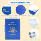 XIISVINT 30 Pcs Blank Passport Notebook Blue Passport Book Fake Passport Travel Journal Sticker Collection Book for Kids School Projects World Travel Pretend Activity Party Favors, 5.51x3.9 Inch
