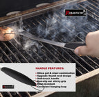ROMANTICIST 4pcs Heavy Duty Grill Accessories for Top Chef - Professional Grill Tool Set & Basic BBQ Tools for Backyard Restaurant Outdoor Kitchen - Deluxe Grill Gift for Dad on Father’s Day Christmas