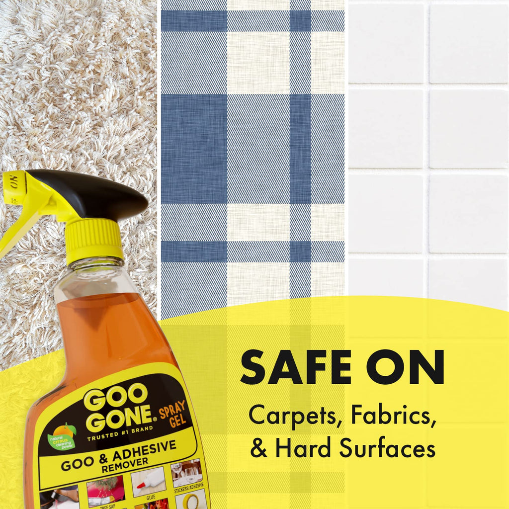 Goo Gone Adhesive Remover Spray Gel, 2 Pack with Sticker Lifter