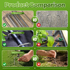 200PCS Garden Stakes Landscape Staples Set with Gasket, 11 Gauge
