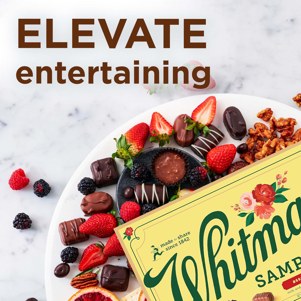 WHITMAN'S SAMPLER Assorted Milk & Dark Chocolate Candy Gift Box, 36 oz.