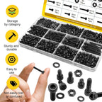 Fgruh 750PCS M3 Hex Socket Screw Assortment Kit,M3x6/8/10/12/16/20/25/30 mm