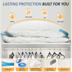 4 XXL Jumbo Vacuum Storage Bags for Bedding, Space Saver with Hand Pump