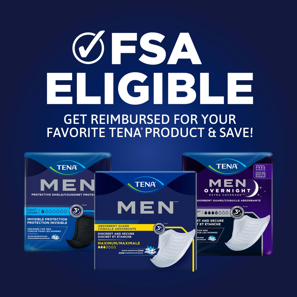 Tena Men Overnight Incontinence Protective Guard, Bladder Control, Discrete, Overnight Absorbency, 30 Count