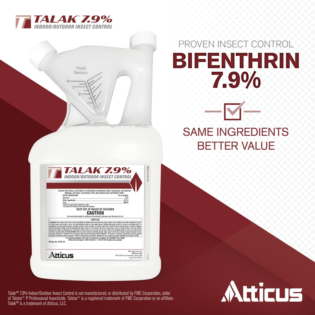Atticus Talak 7.9% Indoor/Outdoor Insect Control - Bifenthrin Concentrate (1 GAL)
