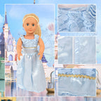 18 inch Doll Clothes Accessories -6Pcs Different Princess Costume Gift Fits All 18 inch American Doll Clothes