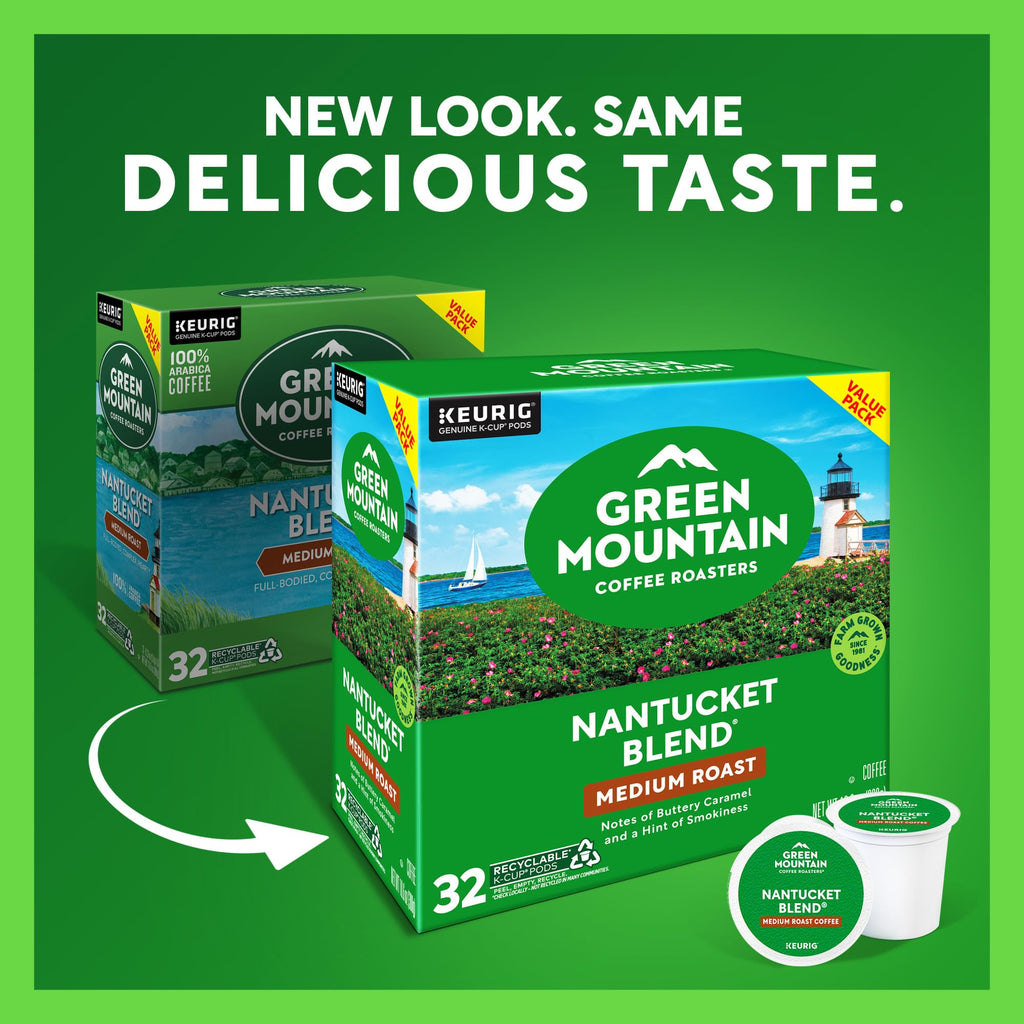 Green Mountain Nantucket Blend Coffee, K-Cup Pods, 32 Count