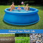 18 FT Round Above Ground Pool Liner Pad, Heavy Duty Outdoor Pool Mat Underlayment for 18' Round Pools, Prevents Punctures Pool Ground Cloth Protector Tarp (18 FT)