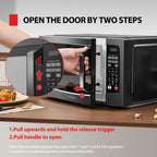 MPP-BS Microwave Oven with Smart Sensor, Easy Clean Interior, ECO Mode and Sound On/Off, 1.2 Cu.ft, Black Stainless Steel