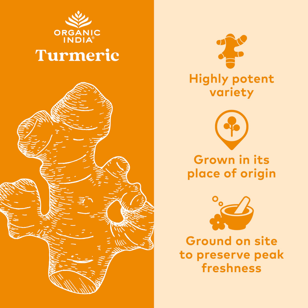 ORGANIC INDIA Turmeric Curcumin Herbal Supplement - Joint Mobility & Immune System Support, Healthy Inflammatory Response, Whole Root Supplement, Organic Trikatu, USDA Certified Organic - 90 Capsules