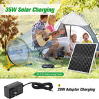 blessny 18" Large Solar Rechargeable Floor Fan for Home Gazebo Greenhouse