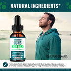 Lung Restore Drops, Official LungRestore Supplement Droppers - Maximum Strength, All Natural Lung Cleanse & Health Support, Advanced Liquid Formula for Healthy Flow, Comfort & Detox Reviews (5 Pack)