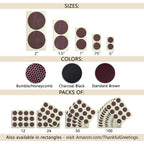 1” Circle Match Striker Stickers – 100 Pieces | Bumble/Dotted Pattern Match Strike Paper with Adhesive Pre-Cut in Circles for Easy Match Lighting | Also Available in Charcoal or Brown & Many Sizes